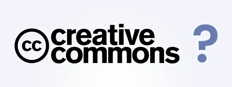 Image: Logo of Creative Commons with a Question Mark