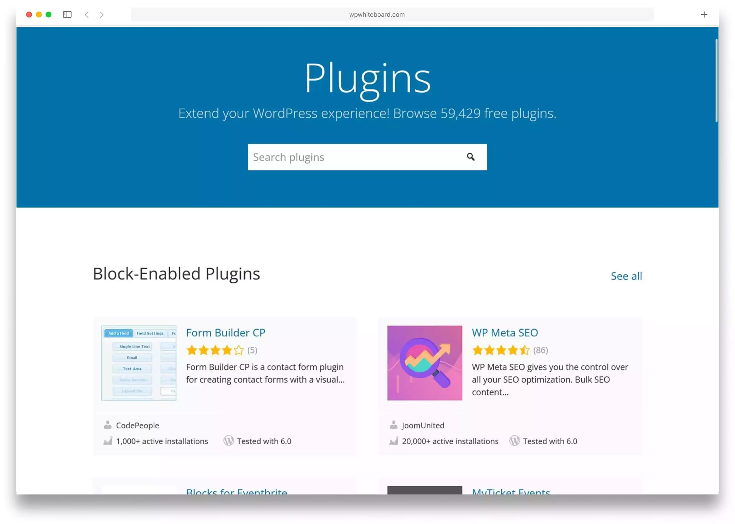 Image: Landing Page of Plugins on WordPress.org