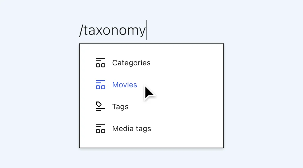 Image: Custom taxonomy terms