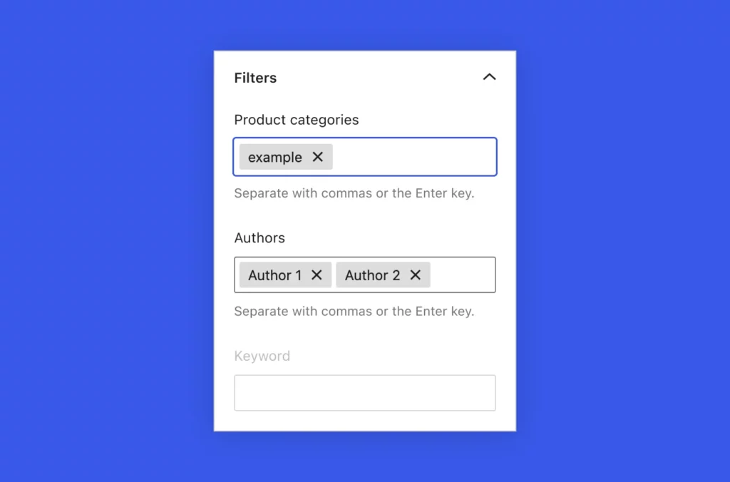 Image: Custom query filter