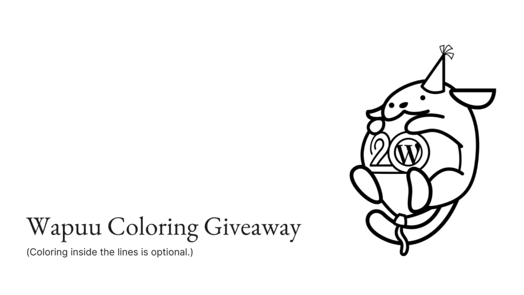 Image: Wapuu Coloring Giveaway