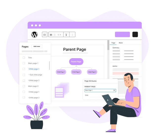 How to create a Parent-Child Page Hierarchy and Display the Child Pages in WordPress