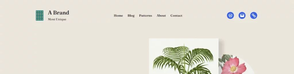 Image: Example of a Header in WordPress