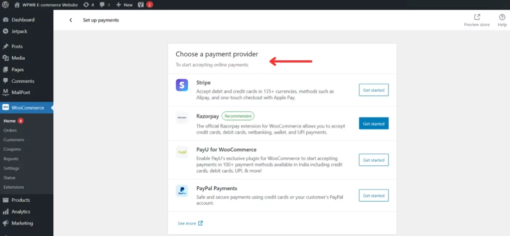 Image: Choosing an Online Payment Provider for your e-commerce website in WordPress