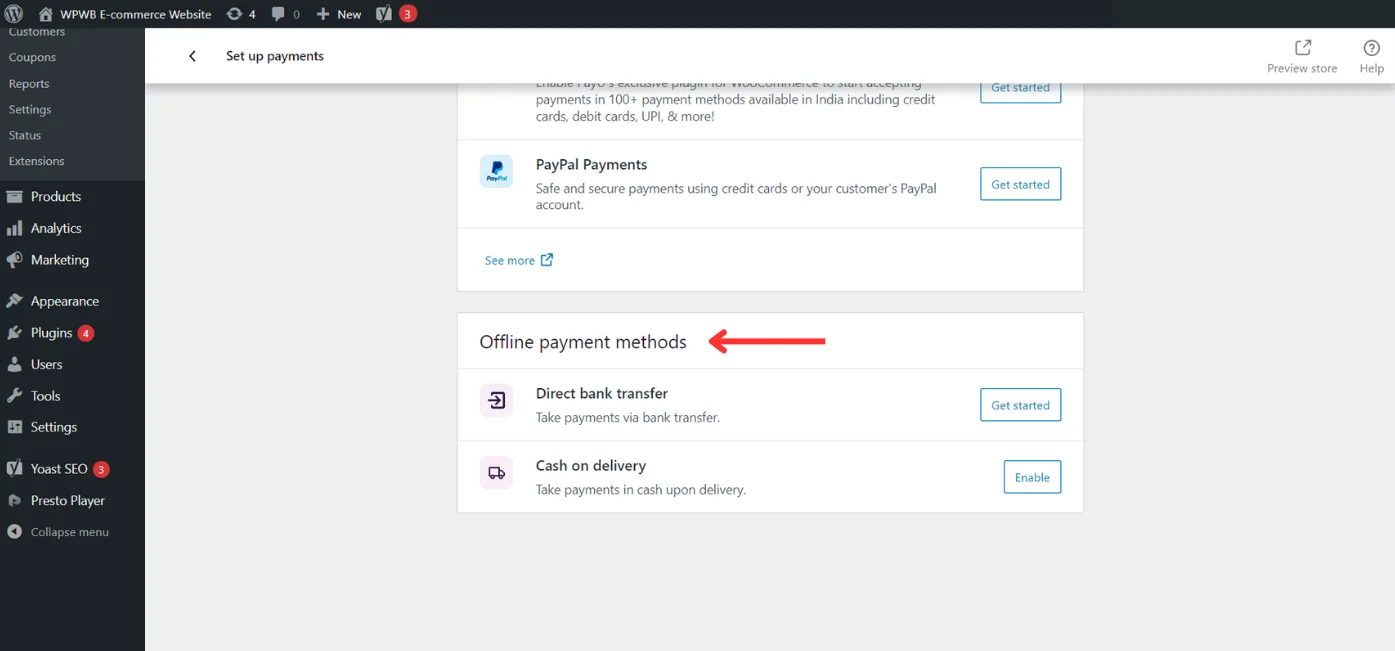 Image: Offline Payment Method Configuration for your e-commerce website on WordPress
