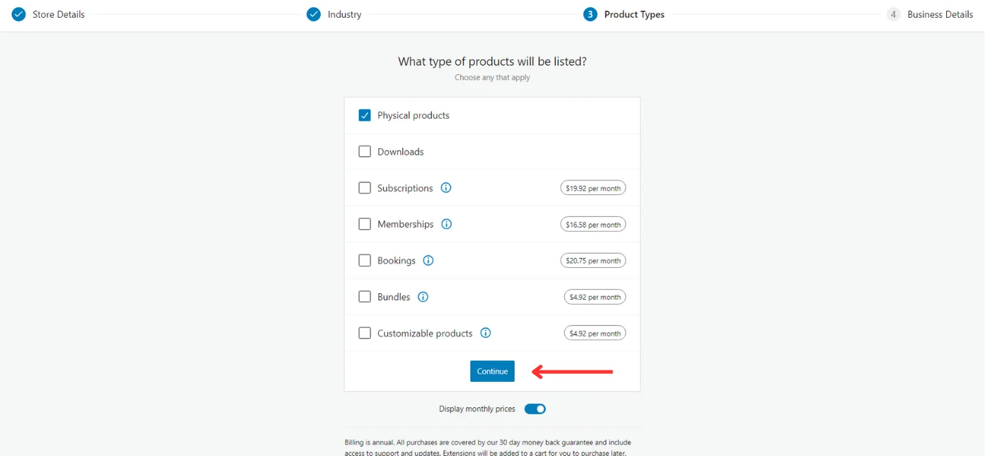 Image: WooCommerce Plugin Product Type Details