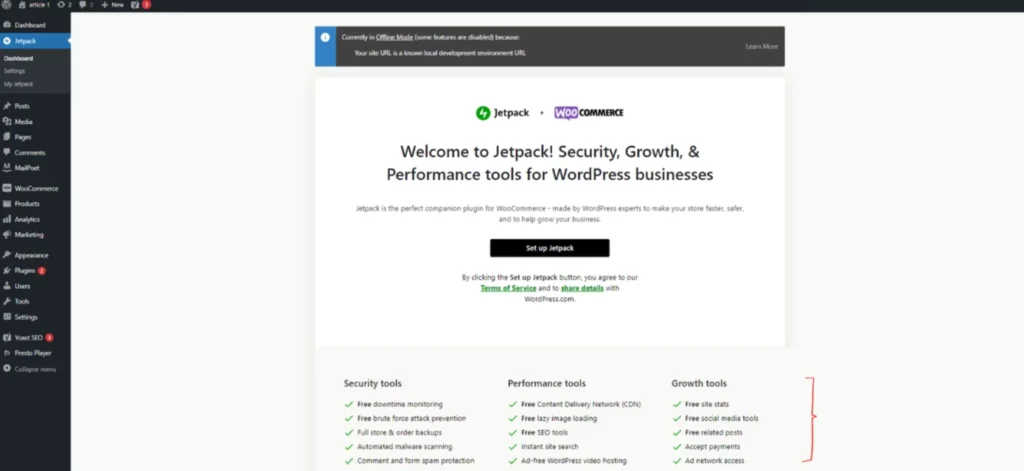 Image: WooCommerce Plugin Jetpack Configuration for your e-commerce website with WordPress