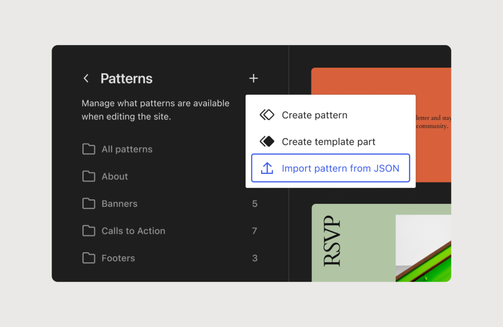 Image: Easily Share Patterns Across Websites